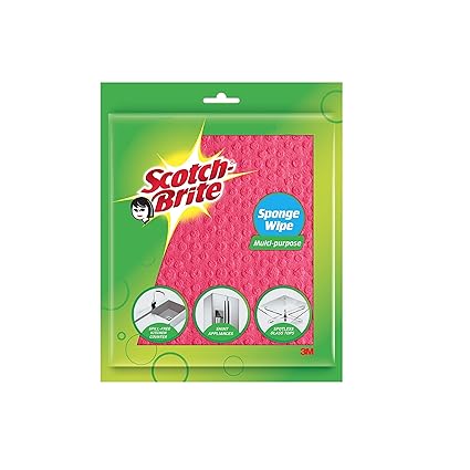 Scotch-Brite Sponge Wipe, Pack of 5 (Color and Print May Vary)