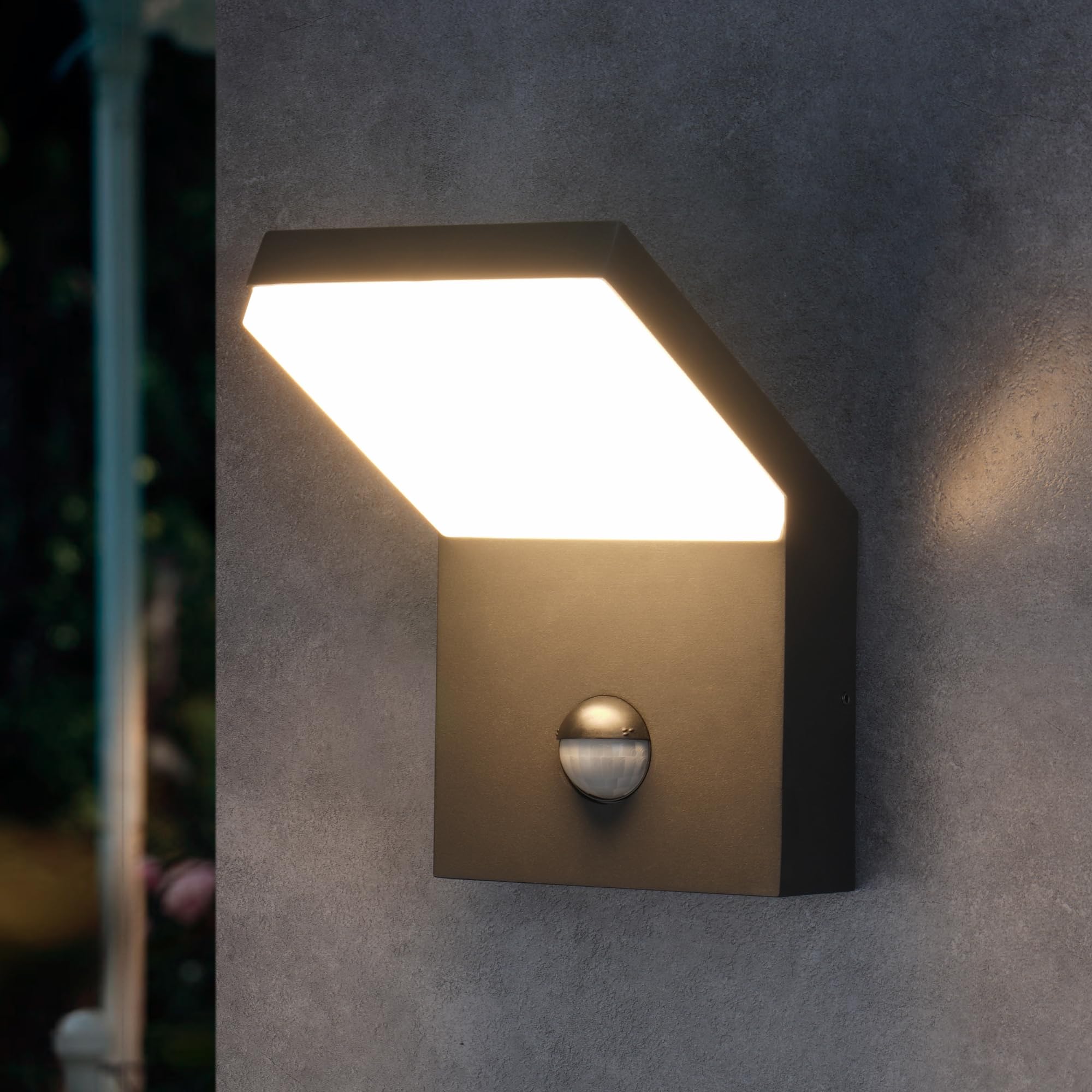 Photo 1 of Lustrlach Motion Sensor Light Outdoor Porch Light Fxiture Exterior LED Modern Outside Wall Mount Sconce with IP54 Waterproof for House Garage Patio Garden,1800LM,3000K
