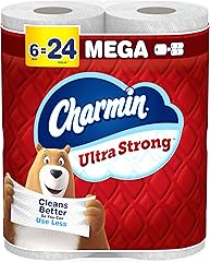 Charmin Ultra Strong Toilet Paper 6 Mega Rolls, 220 Sheets Per Roll