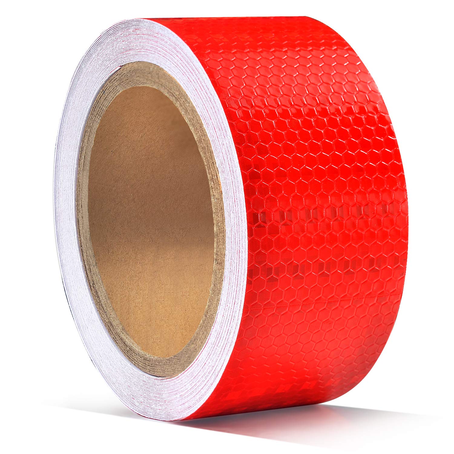 33ft X 2inch Reflective Tape Sticker, ONTWIE Reflective Sticker Red for Trailers - High Visibility Safety Warning Tape Reflector Safety Tape for Vehicles Cars Trailers Bikes Helmets - Honeycomb