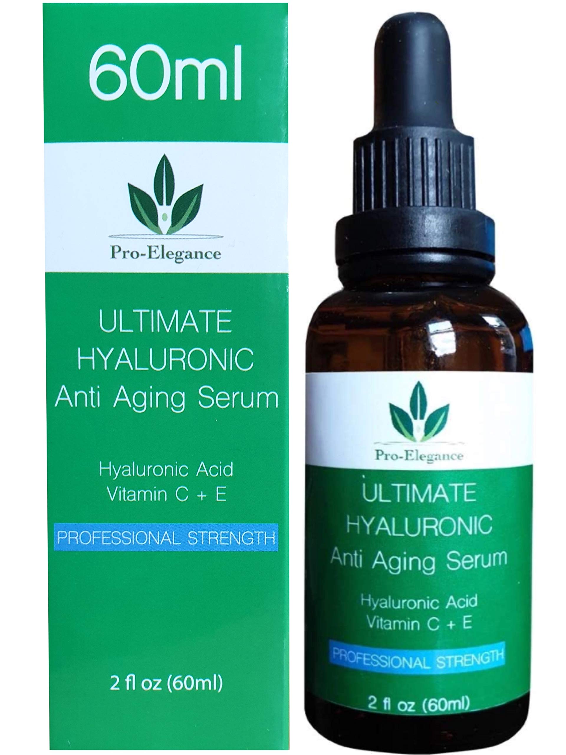 Hyaluronic Acid Serum for face 60ml Bottle Anti ageing & wrinkle Cruelty Free Best Pure Liposome Moisturiser with Vitamin C Green Tea Vitamin E & Organic Jojoba Oil