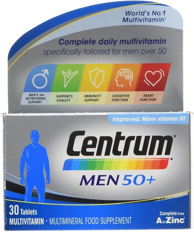 Centrum 50 Plus Multivitamin Tablets for Men, Pack of 30 Amazon.co.uk
