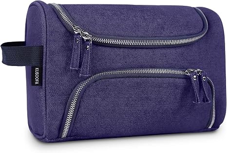 HUGS IDEA Kosmetiktasche Mit Blumenmuster – Wasserdichter Kulturbeutel, Ca. 21,5x14,5x6,5 Cm, Mit Abnehmbarem Griff, Als Clutch Nutzbar