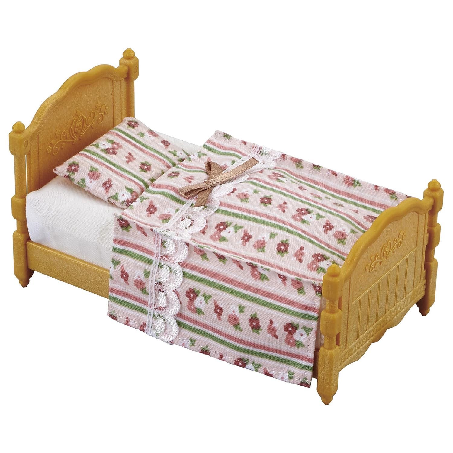 Details About Sylvanian Families Single Bed With Flower Sheets Ka 523 Japan Calico Critters
