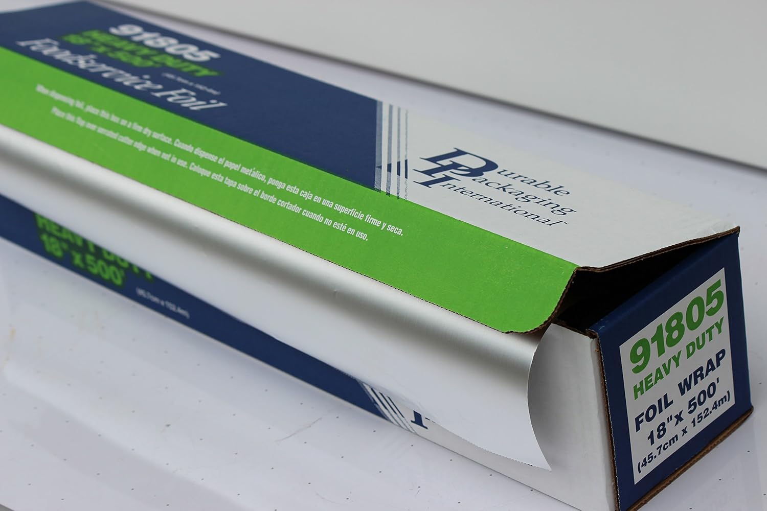 Durable Heavy Duty Aluminum Foil Roll, 18" Width x 500