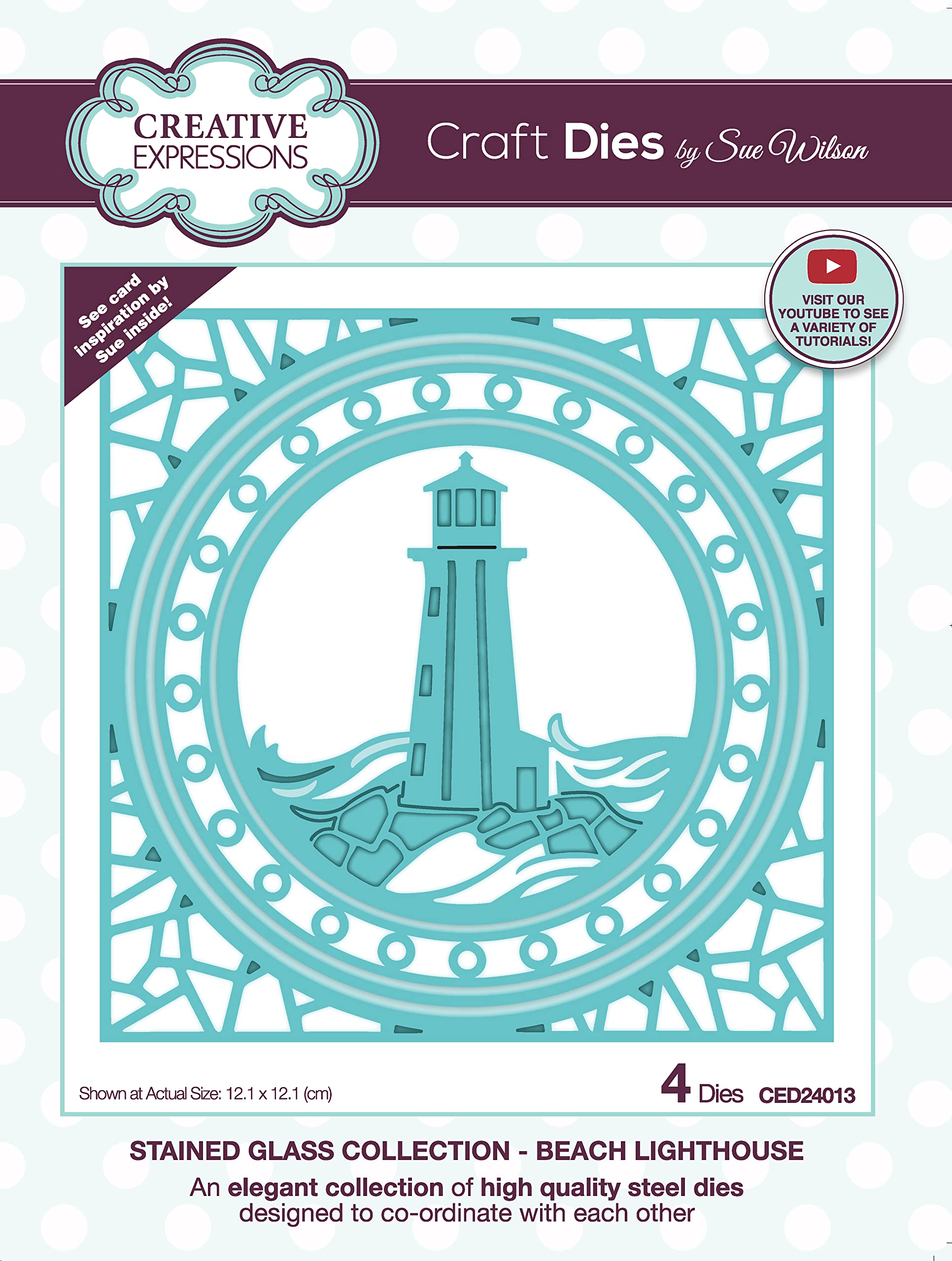 Sue Wilson - Stained Glass Collection - Beach Lighthouse - Craft Die