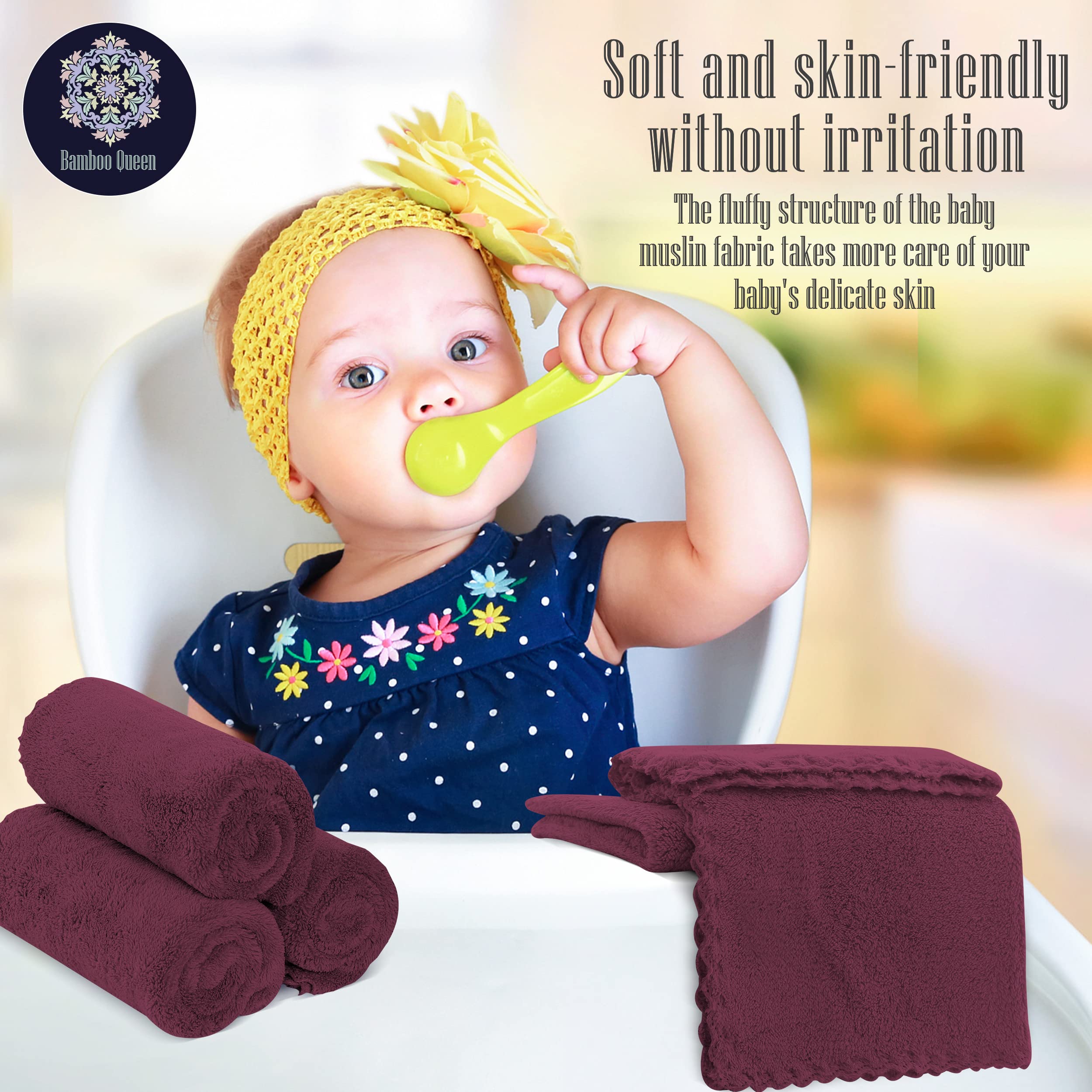 16 Pack Baby Washcloths Luxury Coral Fleece Extra Absorbent and