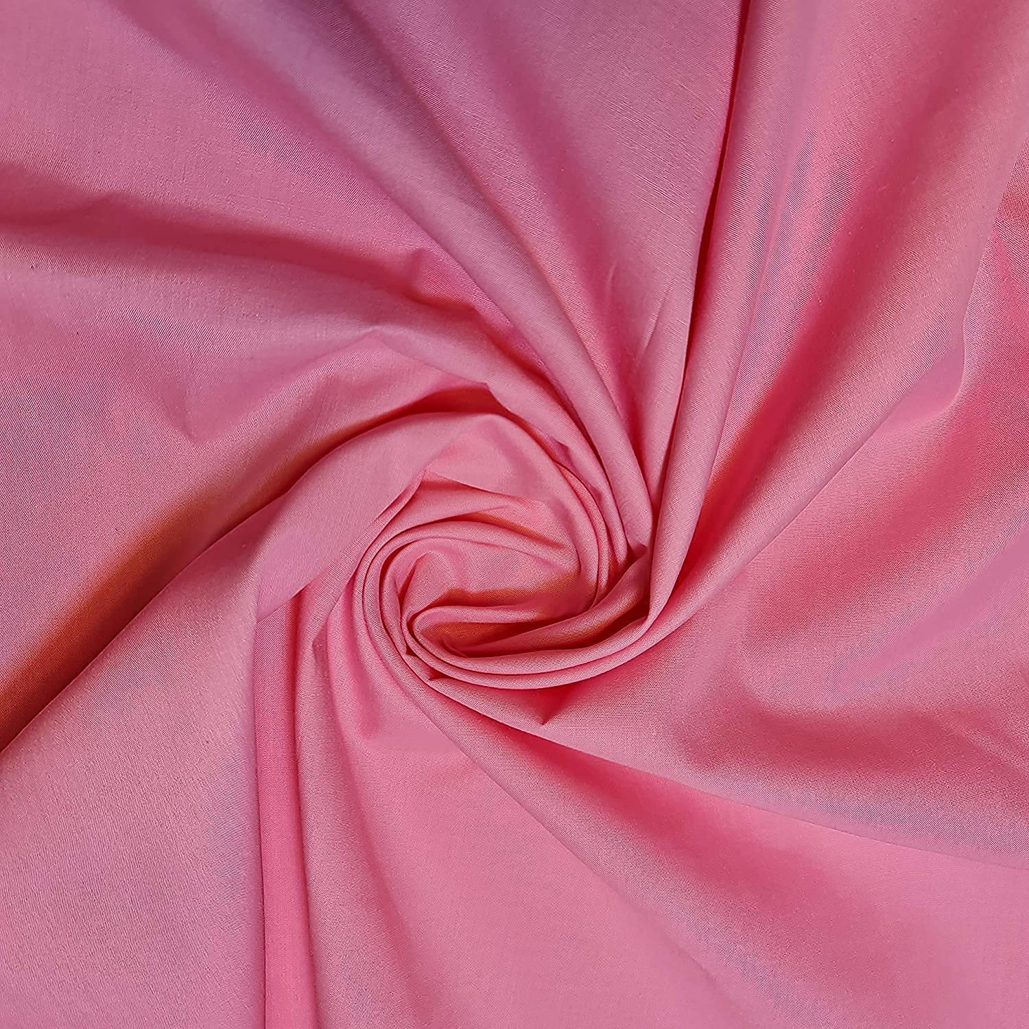 Plain/Solid Dyed Polycotton Dress Craft Fabric Material 45" - 112 cm Wide Sold As 1 Meter Pre - Cut Lengths (Available in 42 Colours)… (Candy Pink, 2 Meter)