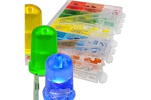 EEEEE (10 Types) 180 pcs Long Lead 5mm LED kit and LED diode Lights Emitting Diode LED Assortment Kit for Tiny Small led and Single led Light led (10 Types 180 pcs)