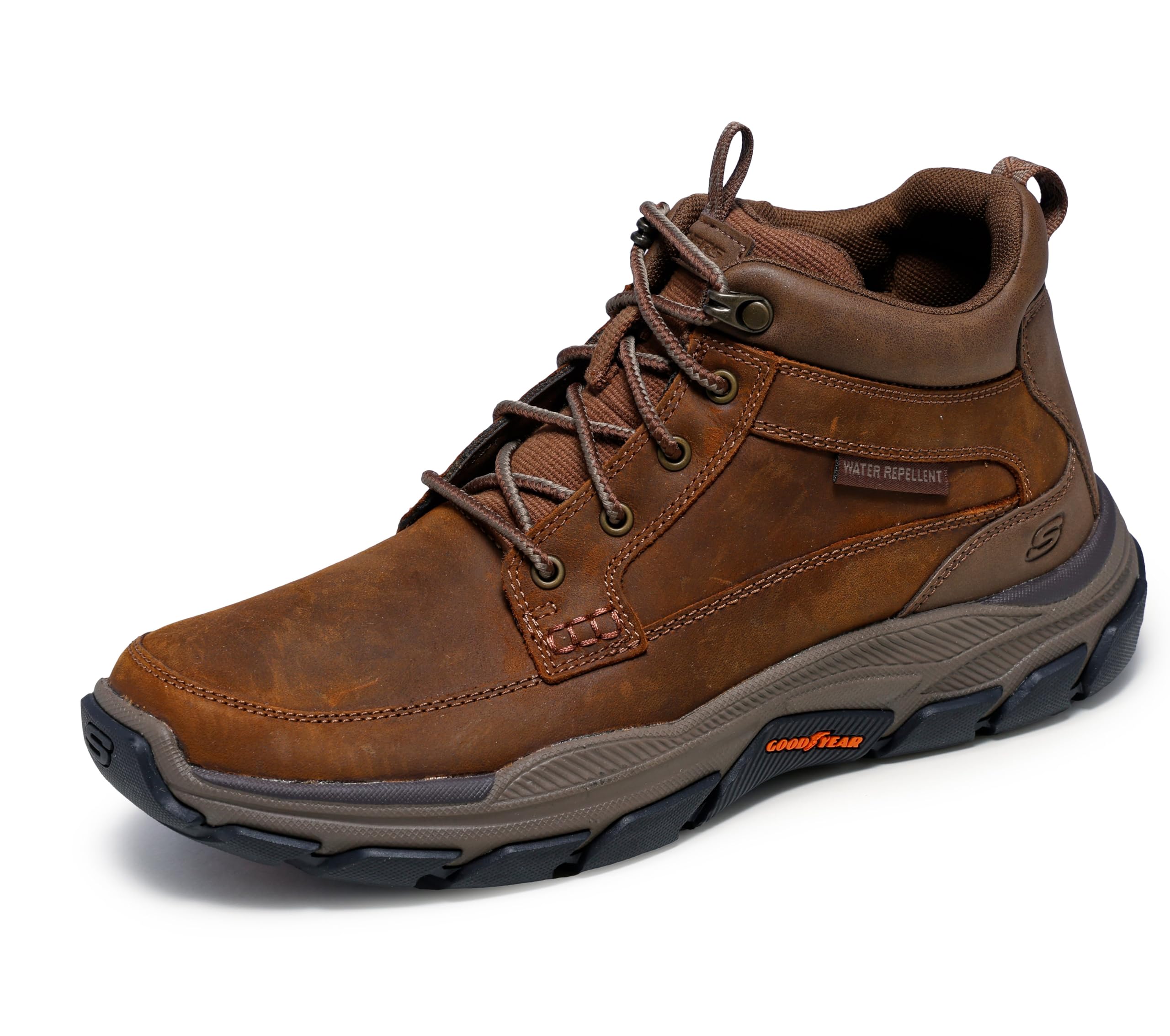 Skechers USA Men's Men's Respected-Boswell 204454 Mid Top Leather Moc Toe Lace Up, CH Dark Brown, 15 Image Skechers USA Men's Men's Respected-Boswell 204454 Mid Top Leather Moc Toe Lace Up, CH Dark Brown, 15 Image
