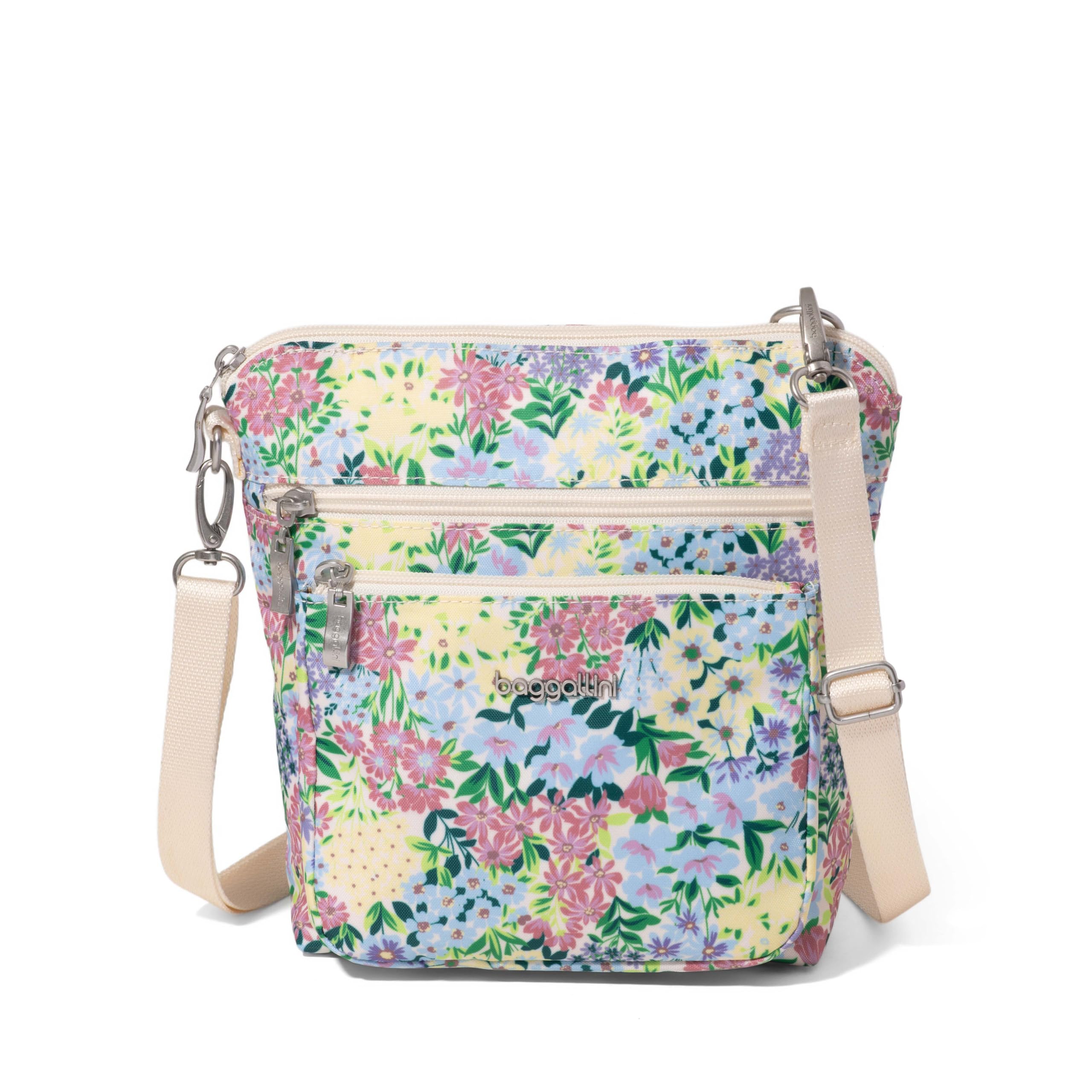 Baggallini Modern Pocket Crossbody Bag for Women, 8.5"x8.5" Handbag Purse with RFID, Lightweight Water-Resistant Image