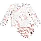 Gerber Baby-Girls Baby Toddler Long Sleeved Rashguard Swim Bathing Suit SetRash Guard Set