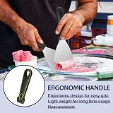 Herogo 2 Piece Griddle Scraper Stainless Steel Slant Edge Handle view 4
