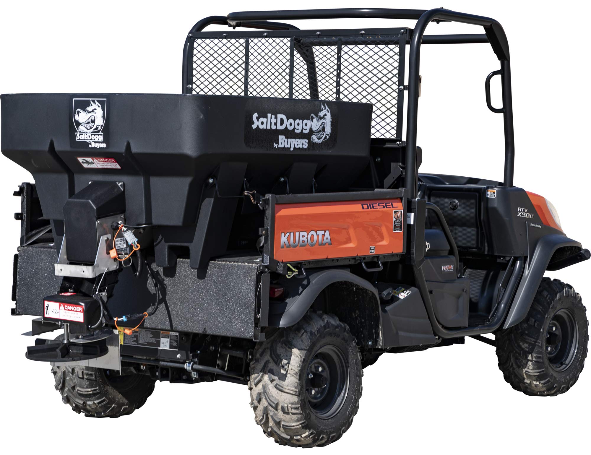Photo 1 of Buyers Products SaltDogg SHPE0750 Commercial Salt & Sand Spreader w/Electric Drive Hopper, Made In The USA, 0.75 Cu. Yds Capacity, Stainless Steel Auger, Residential Salt Spreader