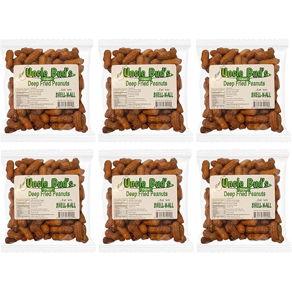 Amazon.com : Deep Fried Peanuts -Eat em Shell & All! Six Pack