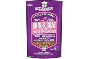 Stella & Chewy's Stella's Solutions Skin & Coat Boost Cage-Free Duck & Wild-Caught Salmon Dinner Morsels Freeze-Dried Raw Cat Food, 7.5 oz.
