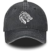 Embroidered Baseball Cap Adjustable Vintage Washed Distressed Denim Baseball Hat for Women Men