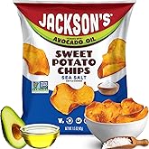 Jackson's Sweet Potato Kettle Chips, Sea Salt, Avocado Oil (1.5oz, 10ct)