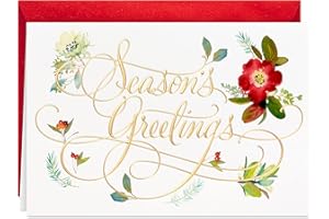 Hallmark Boxed Holiday Cards, Floral Season's Greetings (40 Cards with Envelopes)