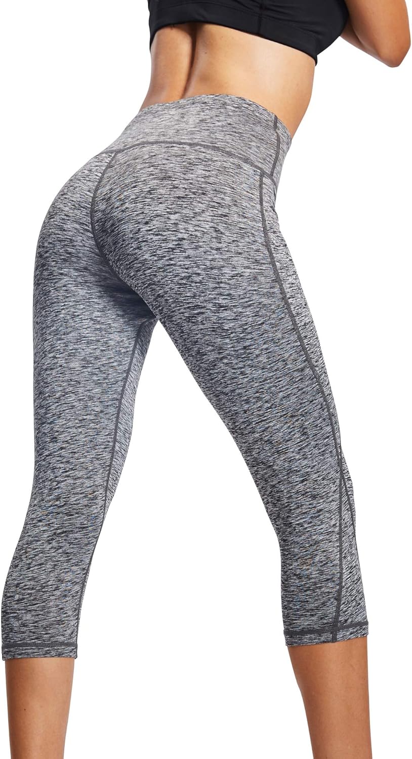 Neleus Women's Yoga Capris Tummy Control High Waist Workout Pants at  Women’s Clothing store