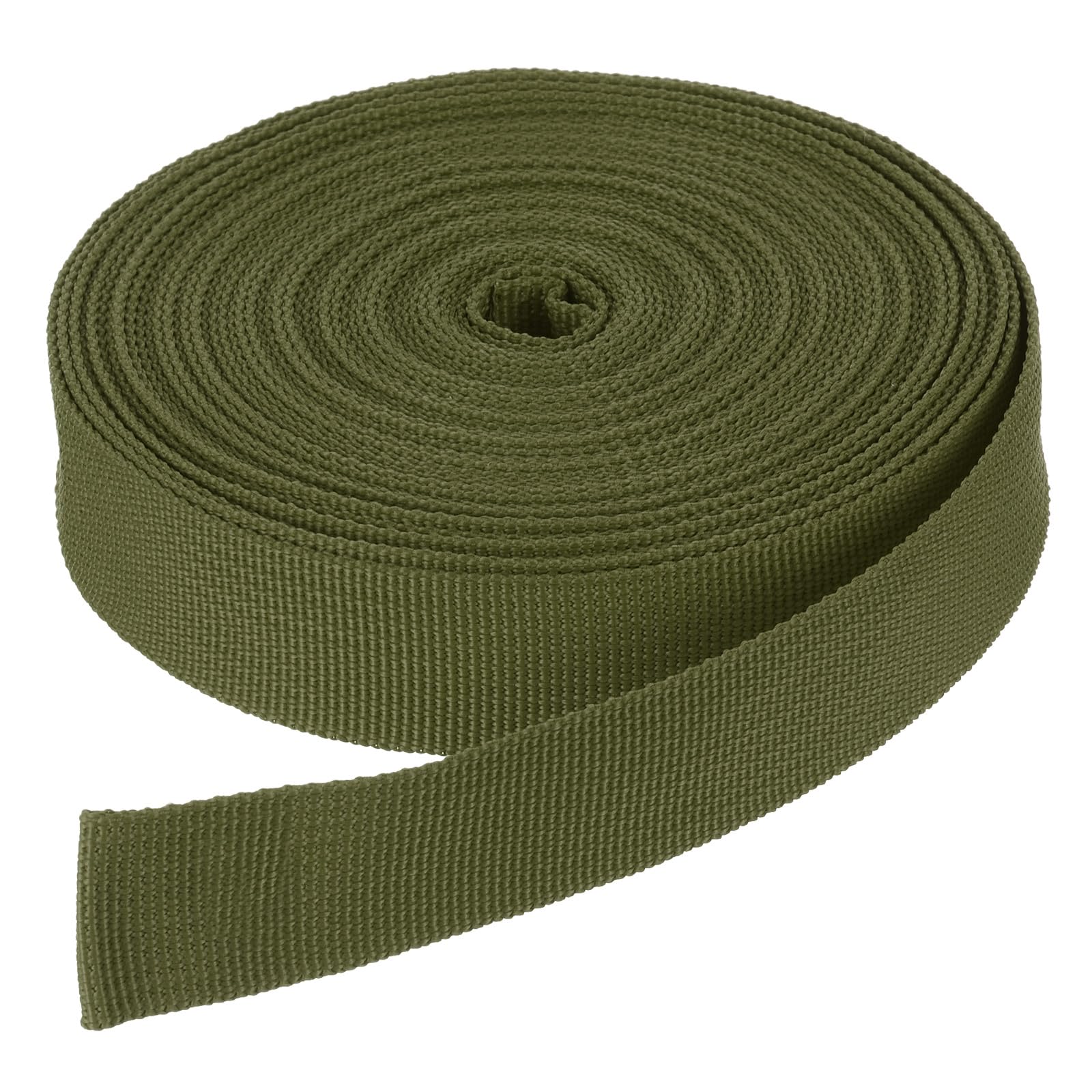 DMiotech 10 Yard x 1 Inch Width Nylon Webbing Strap Poly Flat Webbing Strapping for DIY Craft Backpack Strapping, Sewing, Outdoor Gear Repair, Army Green