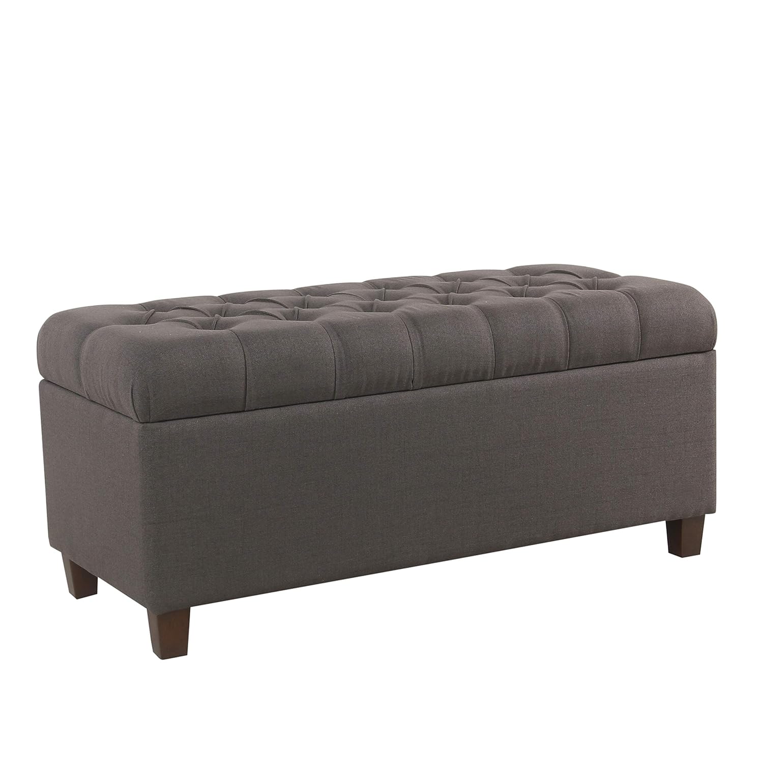 Amazon.com: HomePop Ainsley Linen Button Tufted Storage Bench with