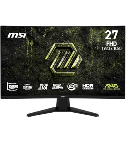 Amazon.com: msi MAG 276CXF 27-inch 1920 x 1080 (FHD) Curved