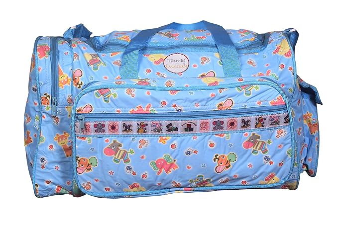 Trendy Dukaan Diaper/Mother Bag for New Born Baby - Multipurpose PVC Bag with Multiple Compartments (L.Blue)