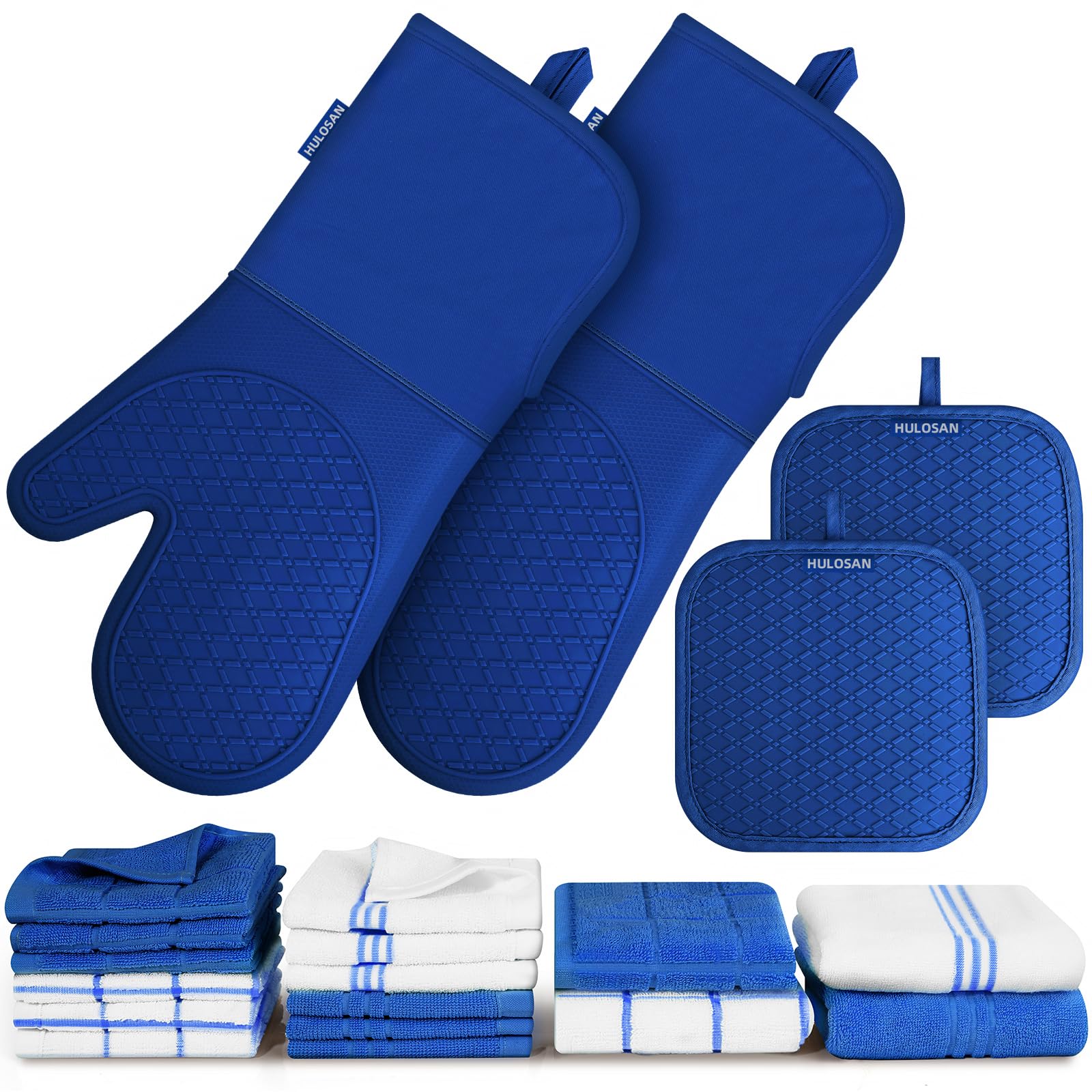 Photo 1 of Silicone Oven Mitts Pot Holder Kitchen-Towels100% Cotton Dish Towels for Kitchen,Super Soft and Absorbent Kitchen Hand Towels/Tea Towels.Pot Holder,Oven Mitt Heat Resistant,Silicone Grip,Gift Set