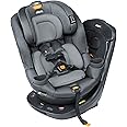Chicco Fit360 ClearTex Rotating Convertible Car Seat with 360 Degree Rotation for Rear-Facing and Forward-Facing Usage, LeverLock Self-Tensioning Lock System | Drift/Grey