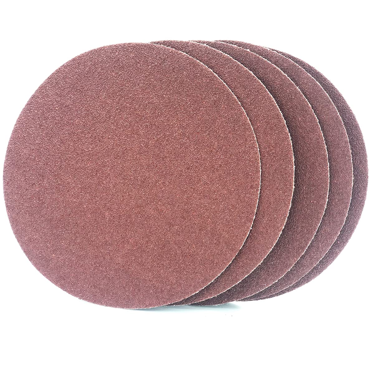 FEIHU 30 Pcs Self-Adhesive 250 mm Sanding Discs Alumina,Self Stick Grit 5 Each ofP60, P80, P120, P180, P240 and P320 10 inch Sanding Discs Pads for Sanding Wood, Paint,Plastic, Plaster and Metal