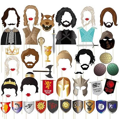musykrafties GOT Party Game Thrones Inspired Photo Booth Props 52 Count