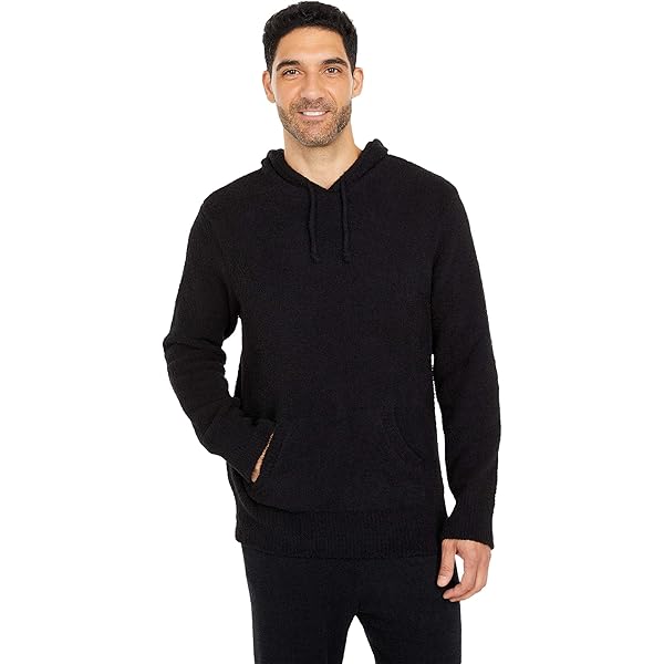 Barefoot Dreams CozyChic Men's Zip Up Hoodie, Long Sleeve, Knit