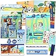 Disney Bluey School Supplies for Boys - 11 pc Bluey Themed School Supplies Bundle Includes Bluey Folders, Notebook, Notepad, Pencils, More Plus Stickers | Bluey Notebooks for Kids
