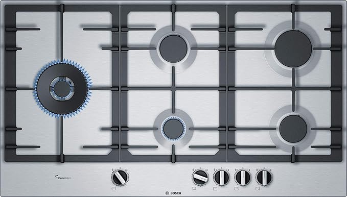 Bosch Pcs9a5b90 Hob No 5 Gas Type 90 Cm Stainless Steel Amazon