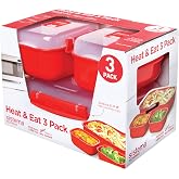 Sistema 1153 Microwave Heat &amp; Eat, Red