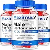 (3 Pack) Maximus X Gummies – Official MaximusX ME Chewable Gummy with Natural Ingredients | Premium Performance, Steady Energy & Stamina Support, Tasty Nutrition Formula, 90 Day Supply (180 Gummies)