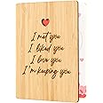 Pandasch Romantic Valentines Day Cards for Him Her, Handmade Bamboo Anniversary Card to Husband Wife, I Love You Gifts for Boyfriend Girlfriend, Anniversary Valentines Day Gifts for Him