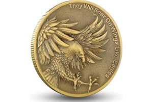 GIMILANG Soar On Wings Like Eagles Challenge Coin Christian Daily Reminder Gift (Single Coin)