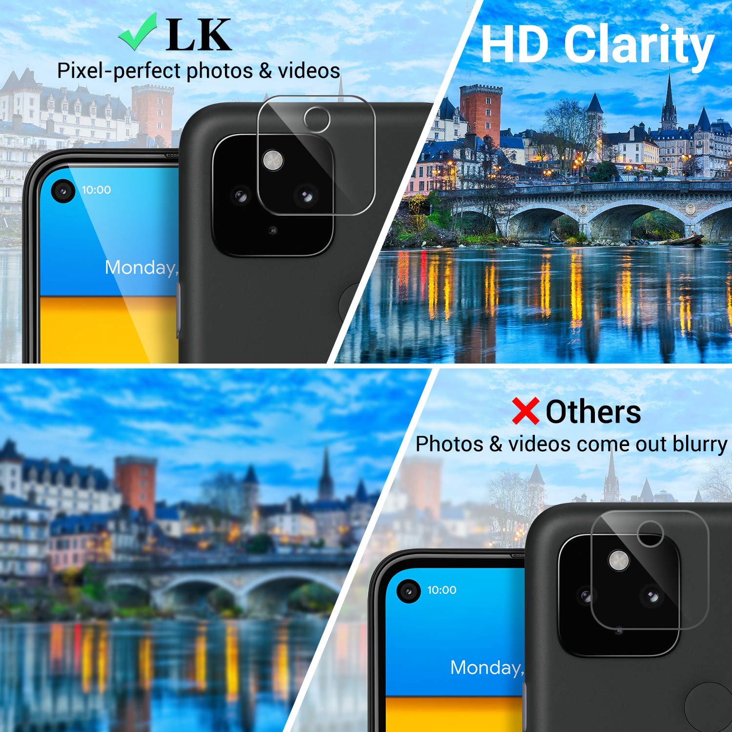 Mua 6 Pack LK 3 Pack Screen Protector + 3 Pack Camera Lens Protector