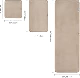 POLYTE Plush Quick Dry Lint Free Microfiber Bath Towel Set 6 Beige view 2