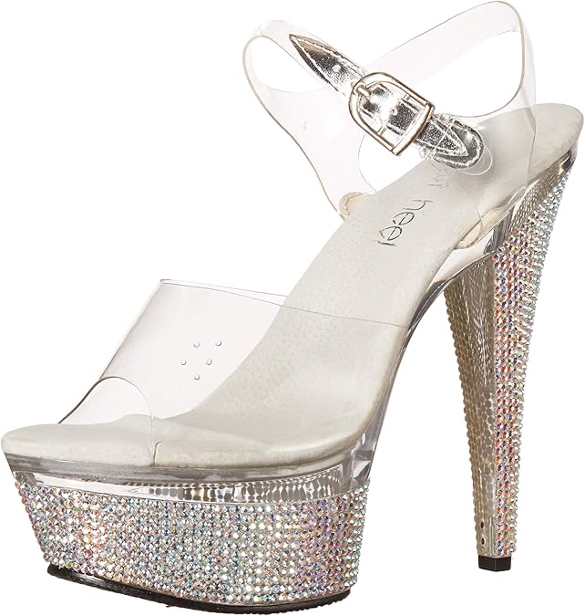 Highest Heel The Unisex Lola 11 Platform Sandals Rhinestone Base, Multi-Colored, Numeric_6 US 
