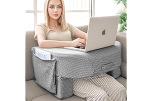 LEBENGURU Reading Pillow for Laptop, Extra Large Armrest Gaming Pillow for Working, Hight Adjustable Lap Desk Pillow for Adult Sitting in Bed, Floor, Sofa
