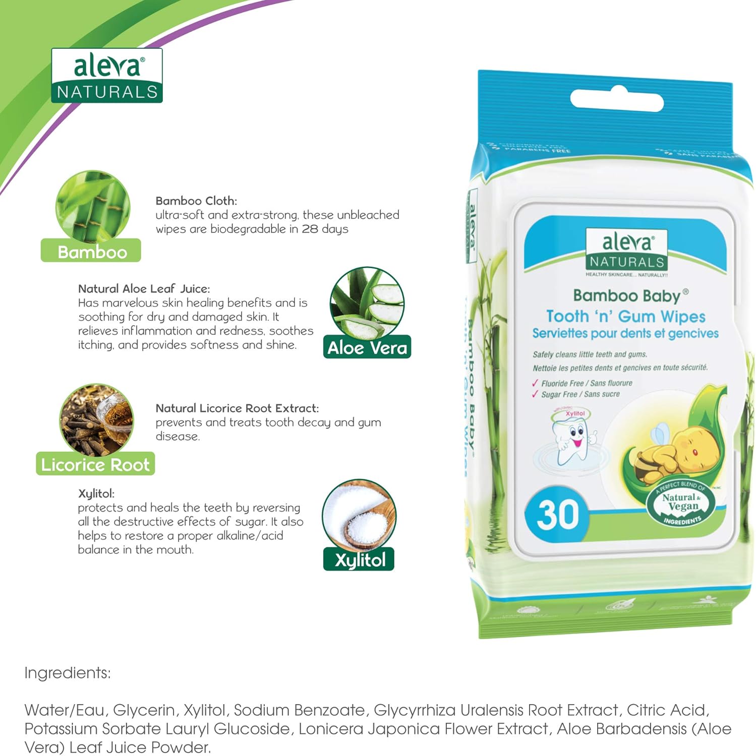 aleva tooth and gum wipes