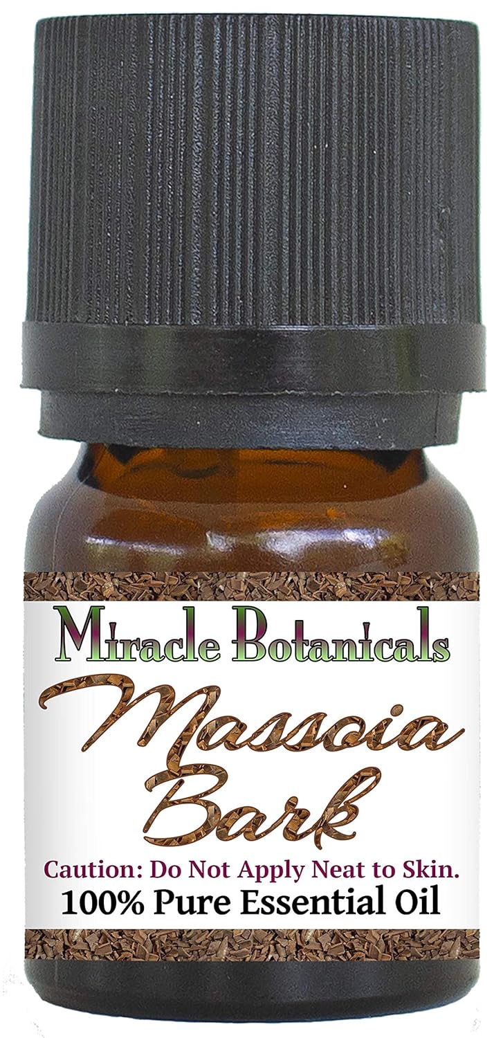 Miracle Botanicals Massoia Bark Essential Oil - 100% Pure Cryptocaryo Massoio - Therapeutic Grade - 2.5ml