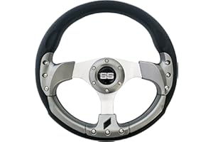 GREENCHOOSY Golf Cart Steering Wheel Universal 12.5" for Club Car DS Precedent EZGO and Yamaha Titanium Gray1