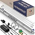 UV Water Purification System 55W, 12 GPM - UV Water Filter with Smart Flow Sensor Switch - Whole House UV Water Purifier Ensuring Water Purity - UV Light for Well & City Water + 1 Extra Lamp