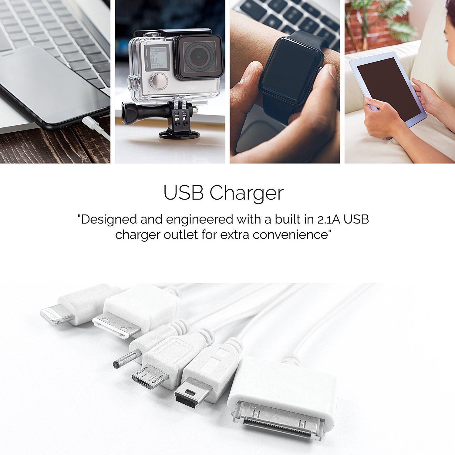 [Upgraded] ELIVERN USB Wall Charger,Dual Port Wi-Fi Smart Sockets Compatible with Amazon Alexa,Google Home,16A Timing Switch with Energy Monitor,No Hub Required,ETL and FCC Listed(Android/IOS) 2Pack