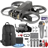 DJI Avata 2 Drone with Goggles 3 and 3-Battery Fly More Combo, Portable FPV Drone for Adventure, Travel, and Content Creation (CP.FP.00000151.02) + 64GB Card + Sling Backpack + More (22pc Bundle)