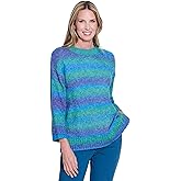 MULTIPLES Women's 3/4 Sleeve Drop Shoulder Mock Neck Sweater Top